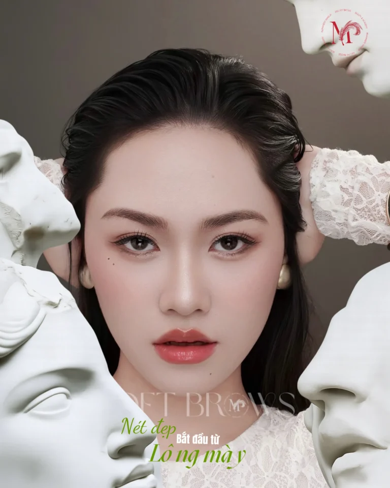 Khách hàng Kieu My Brows sau khi phun chân mày